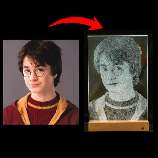 8‘’ Harry Potter Inspired Hammered Glass Art